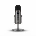 Desktop USB Condenser Microphone with Adjustable Desk Stand – Charcoal Grey